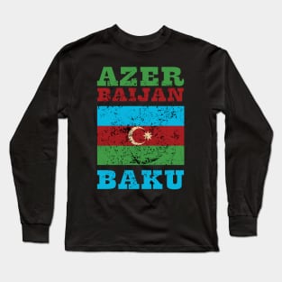 Flag of Azerbaijan Long Sleeve T-Shirt